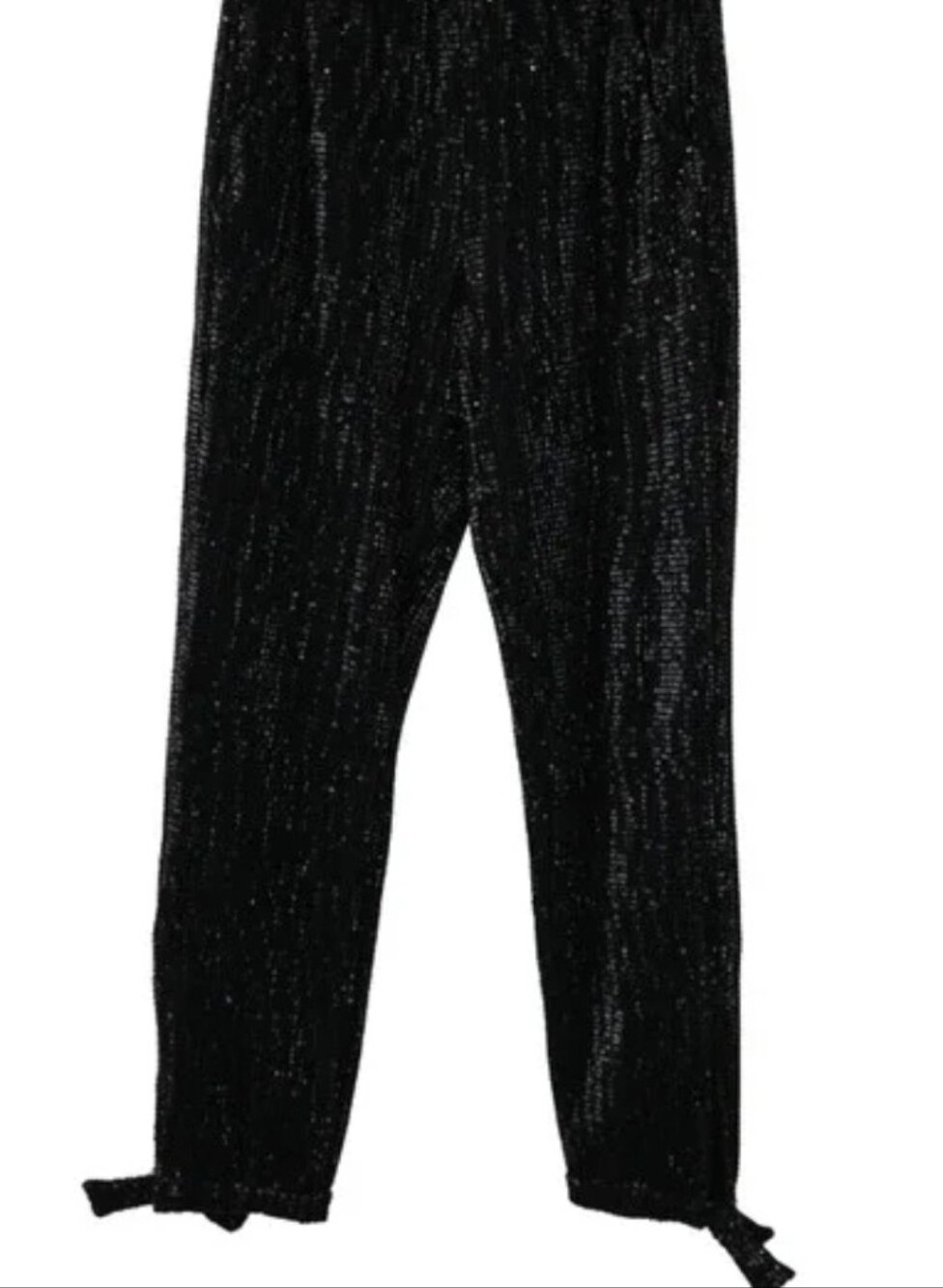 St. John Collection Black Sequin Cropped Pants